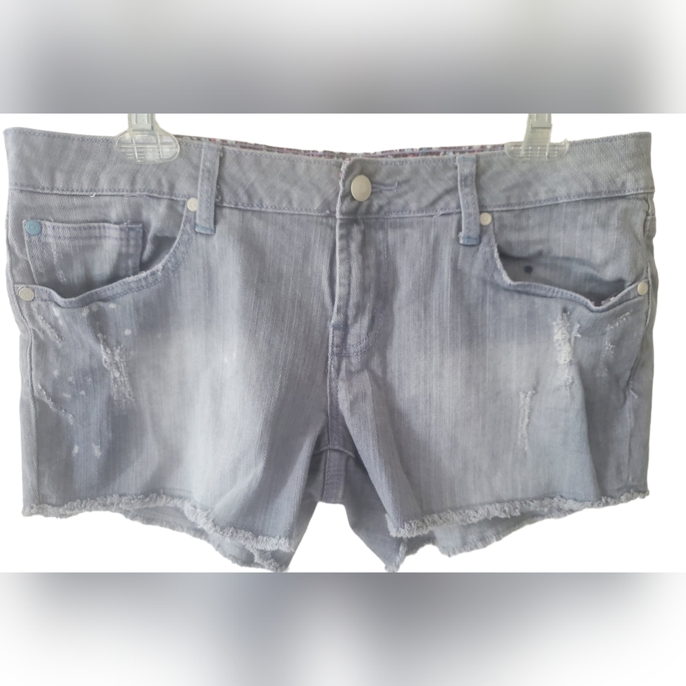 Charlotte Russe Jean Shorts Womens Size 10 Distressed Gray Cutoffs Daisy Dukes